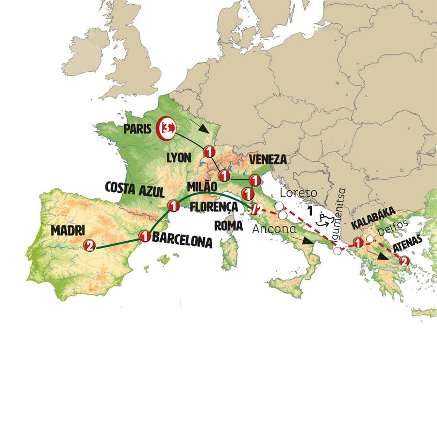 Portugal, Espanha, França, Suíça e Itália +i - Mais Incluído