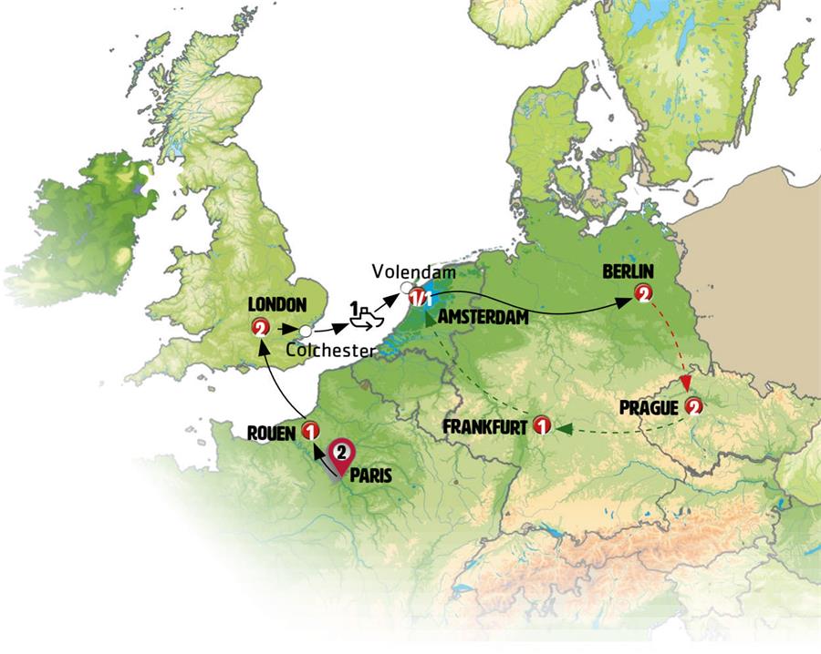 tourhub | Europamundo | Round Europe | Tour Map