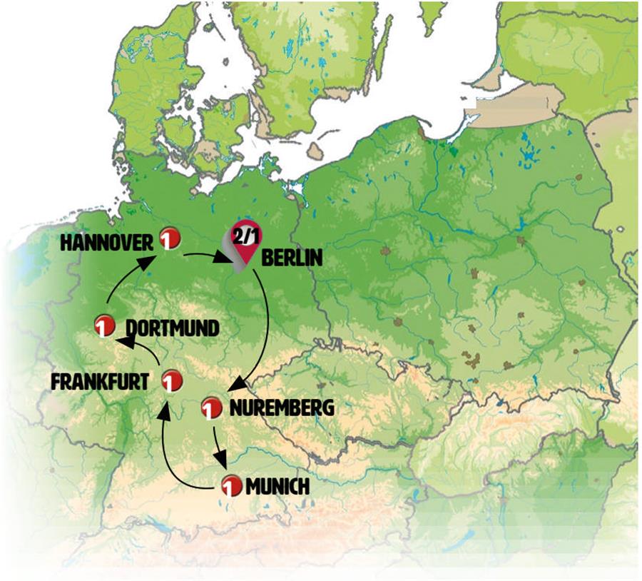 tourhub | Europamundo | Germany´s Best | Tour Map