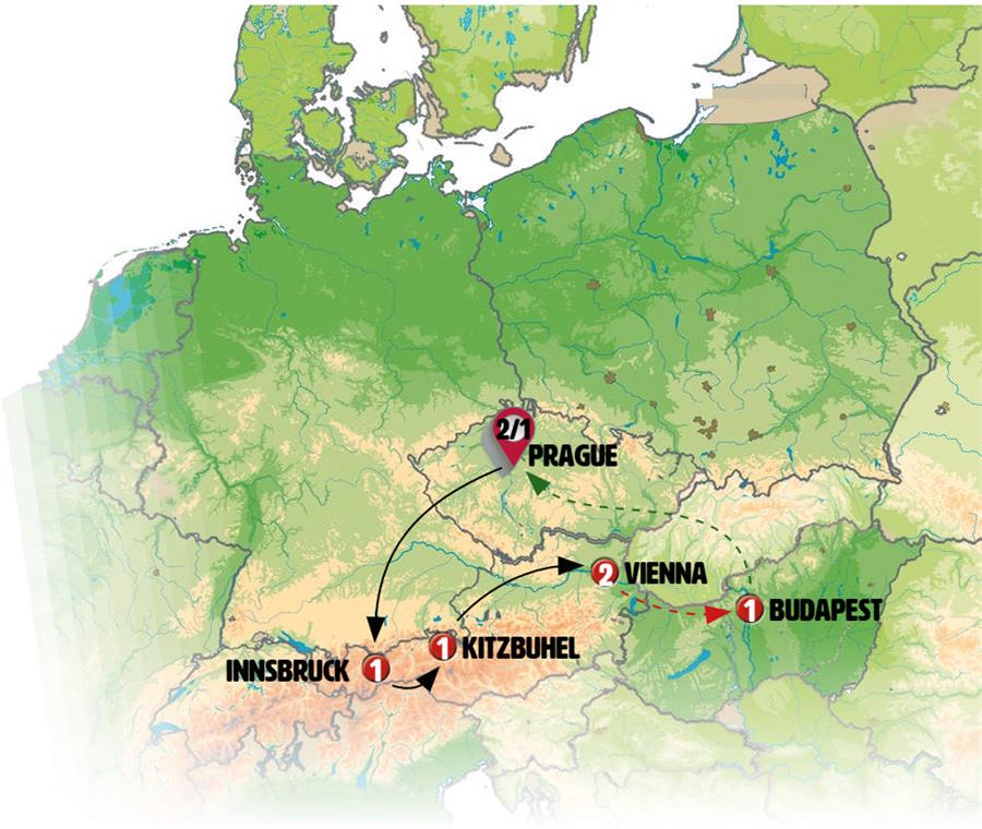 tourhub | Europamundo | Prague, Munich and Austria | Tour Map