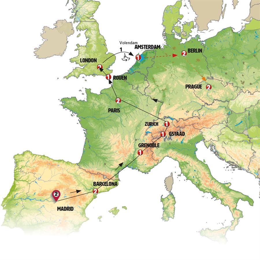 tourhub | Europamundo | Best European Holidays | Tour Map