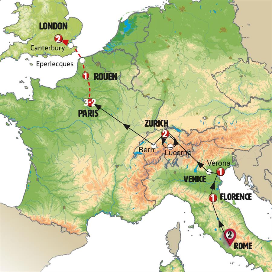 tourhub | Europamundo | Genuine Europe | Tour Map