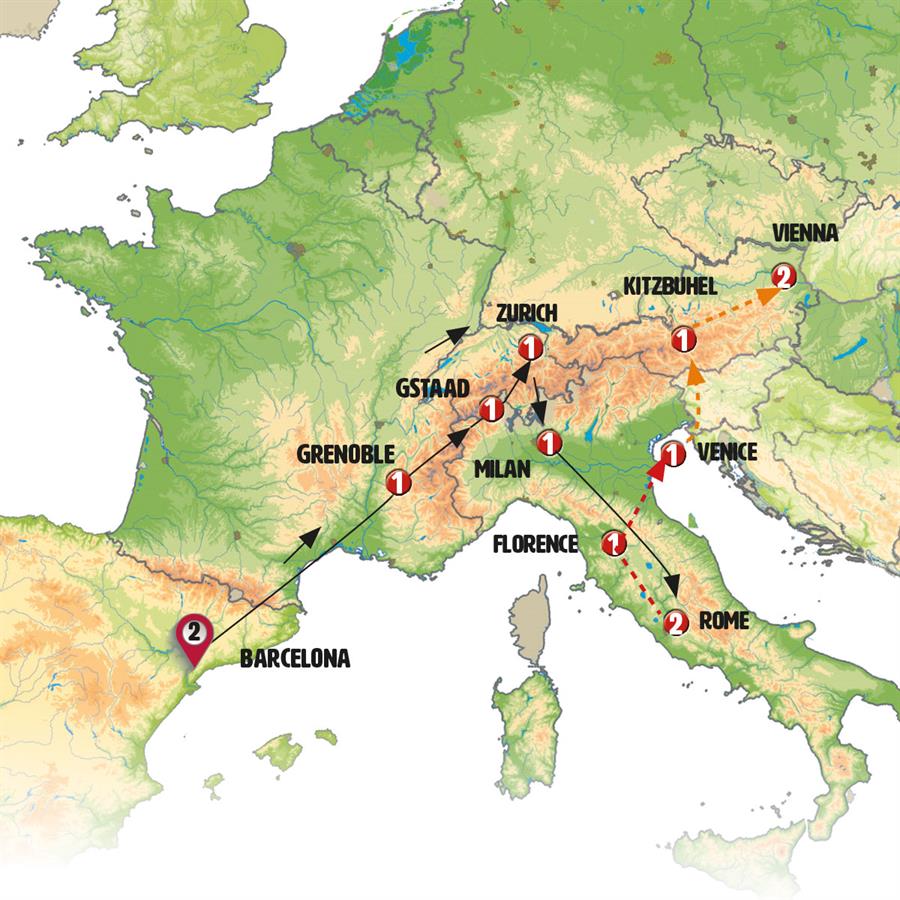 tourhub | Europamundo | Spain, Switzerland and Classical Italy | Tour Map
