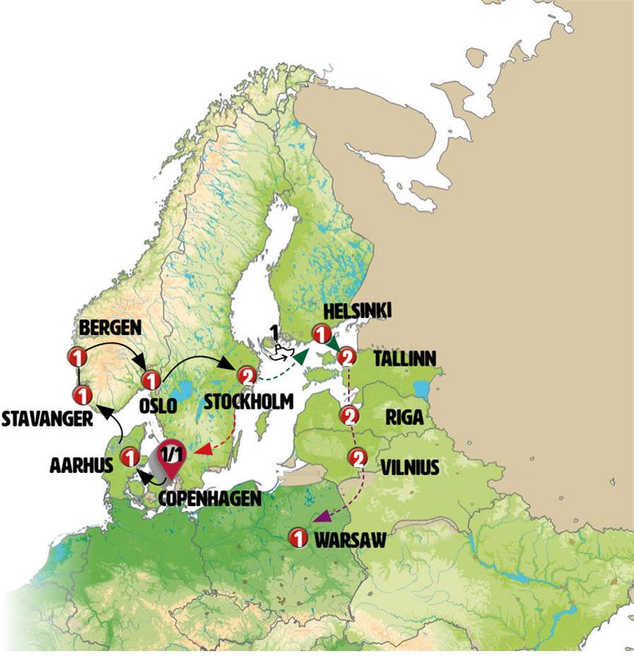 tourhub | Europamundo | Absolute North | Tour Map