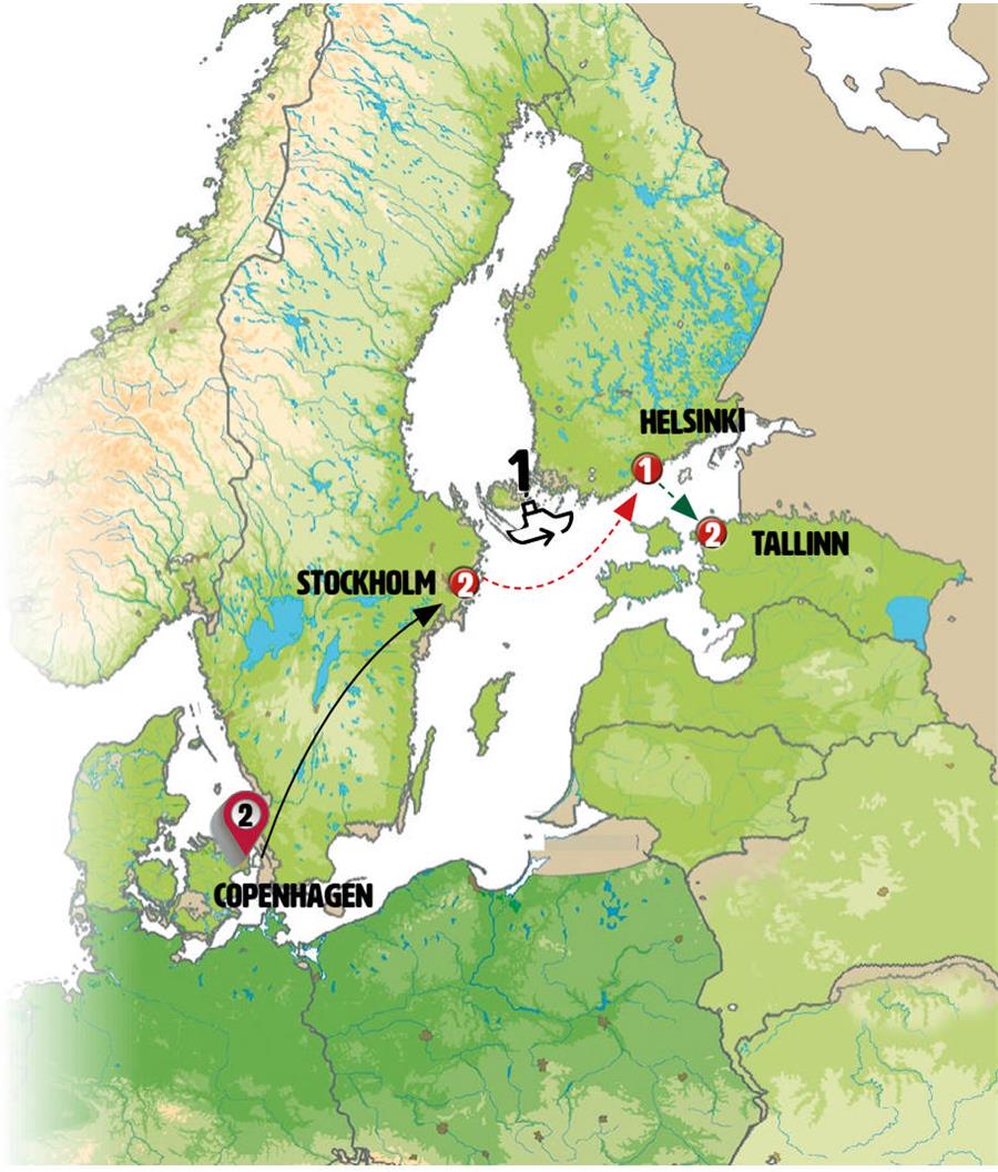 tourhub | Europamundo | Jewels of Scandinavia End Helsinki | Tour Map