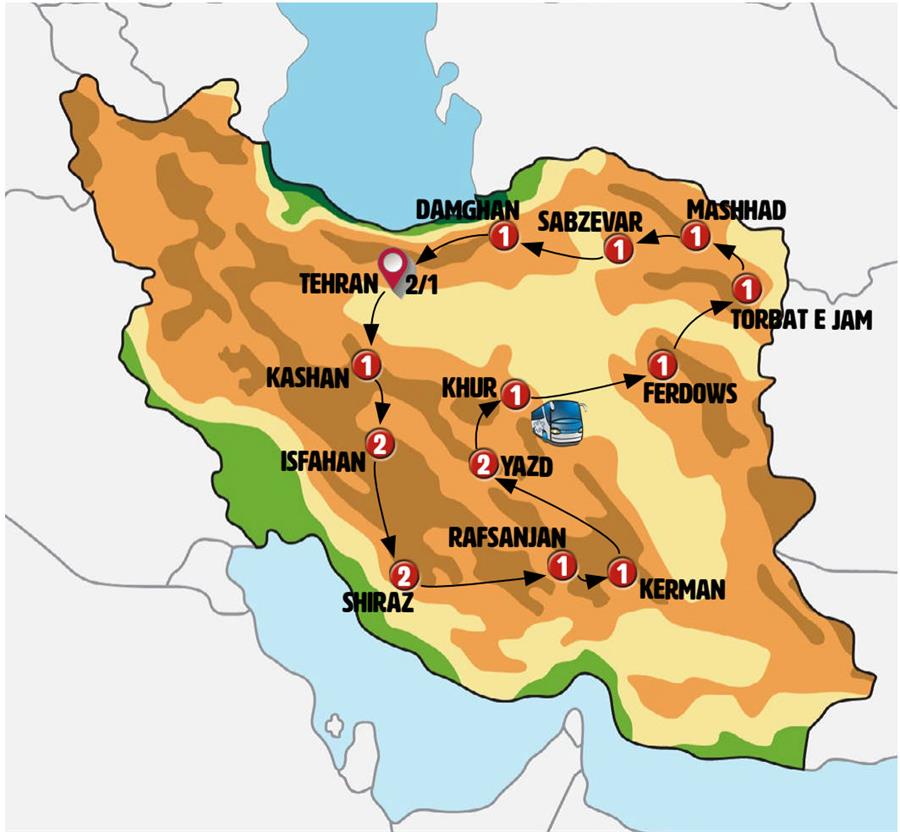 tourhub | Europamundo | Iran, the jewel of the Silk Road | Tour Map