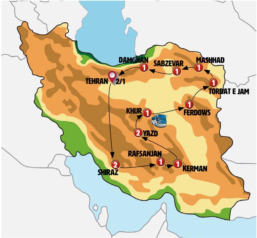 tourhub | Europamundo | Jewelry from Persia and Northern Iran | Tour Map