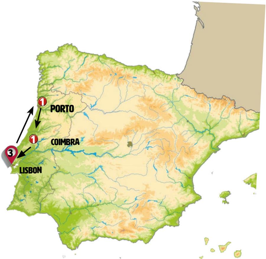 tourhub | Europamundo | Northern Portugal with Lisbon | Tour Map