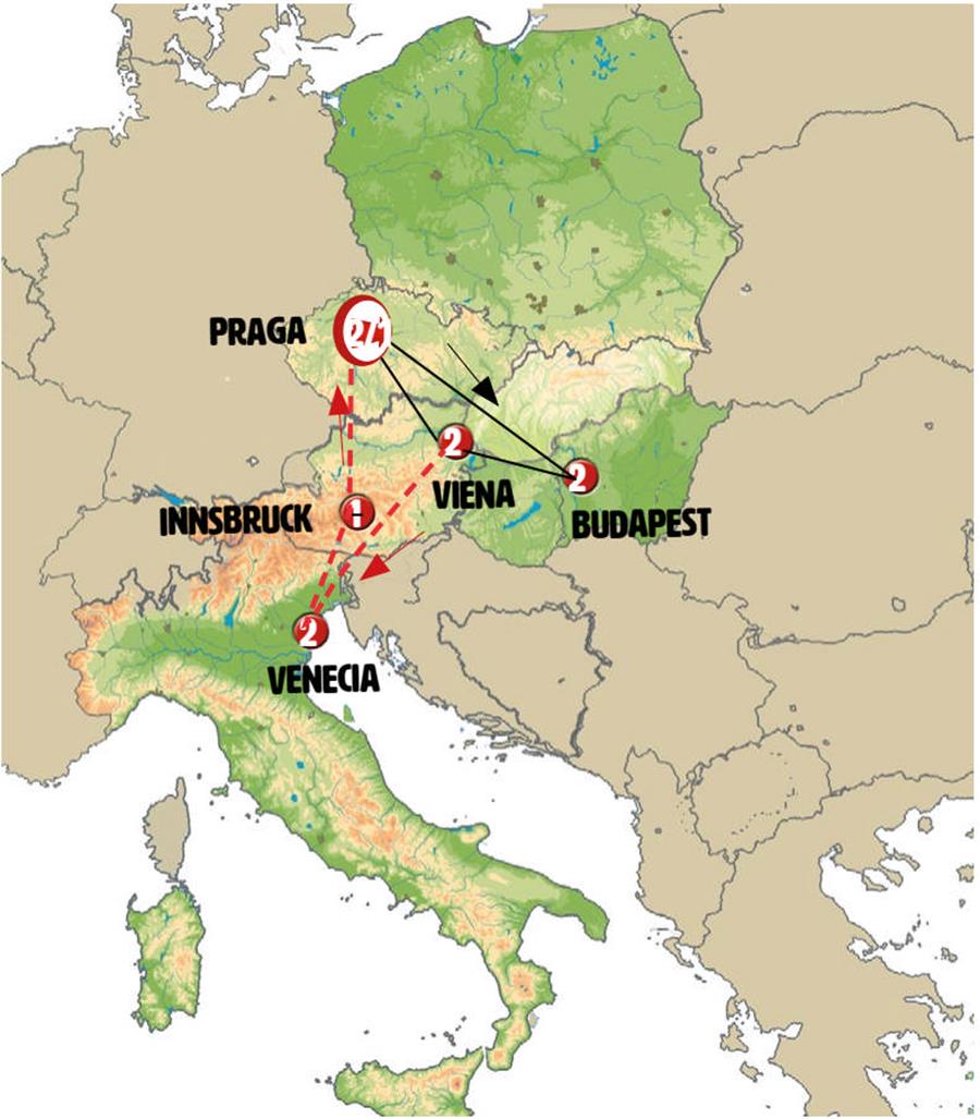 Chequia, Hungría Y Austria Fin Praga