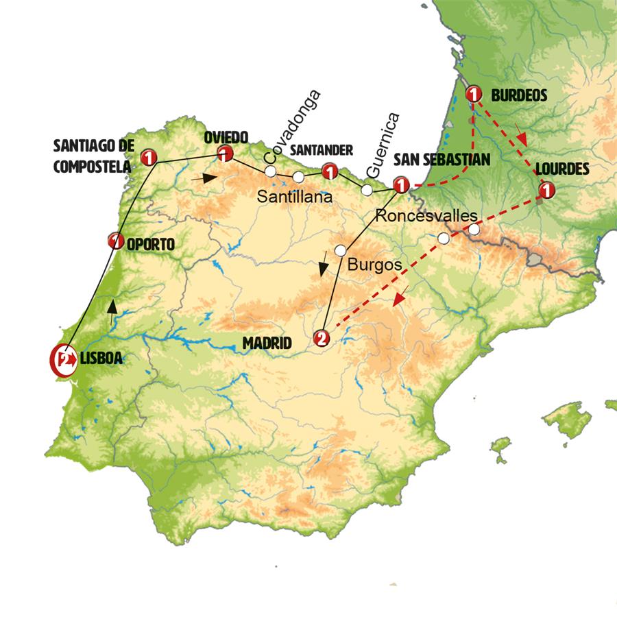 Portugal, Northern Spain and the Basque Country