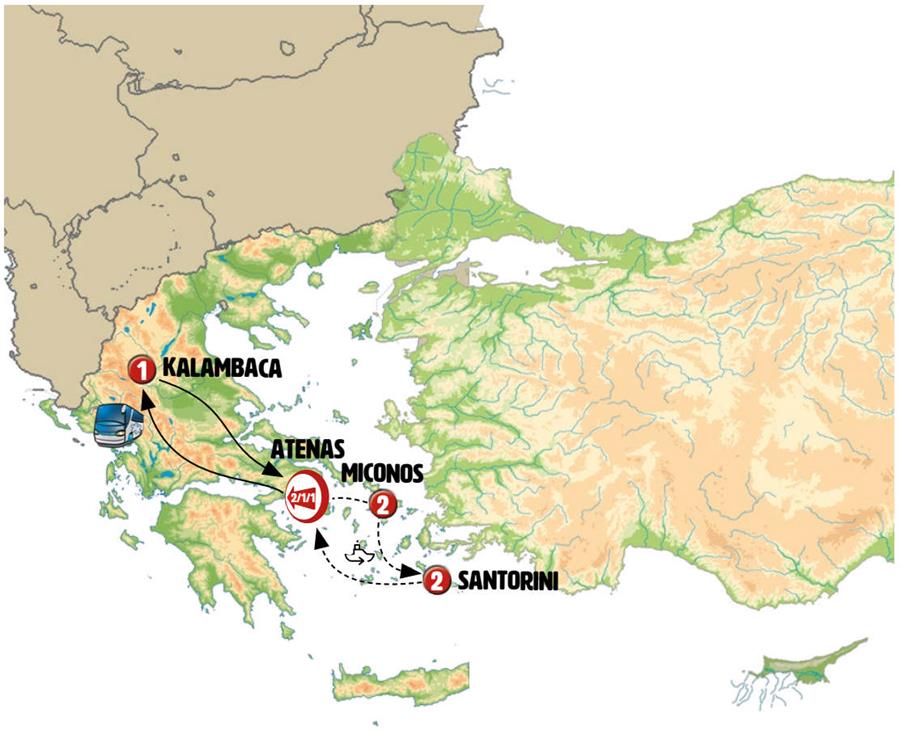 Atenas, Norte De Grecia E Islas Griegas